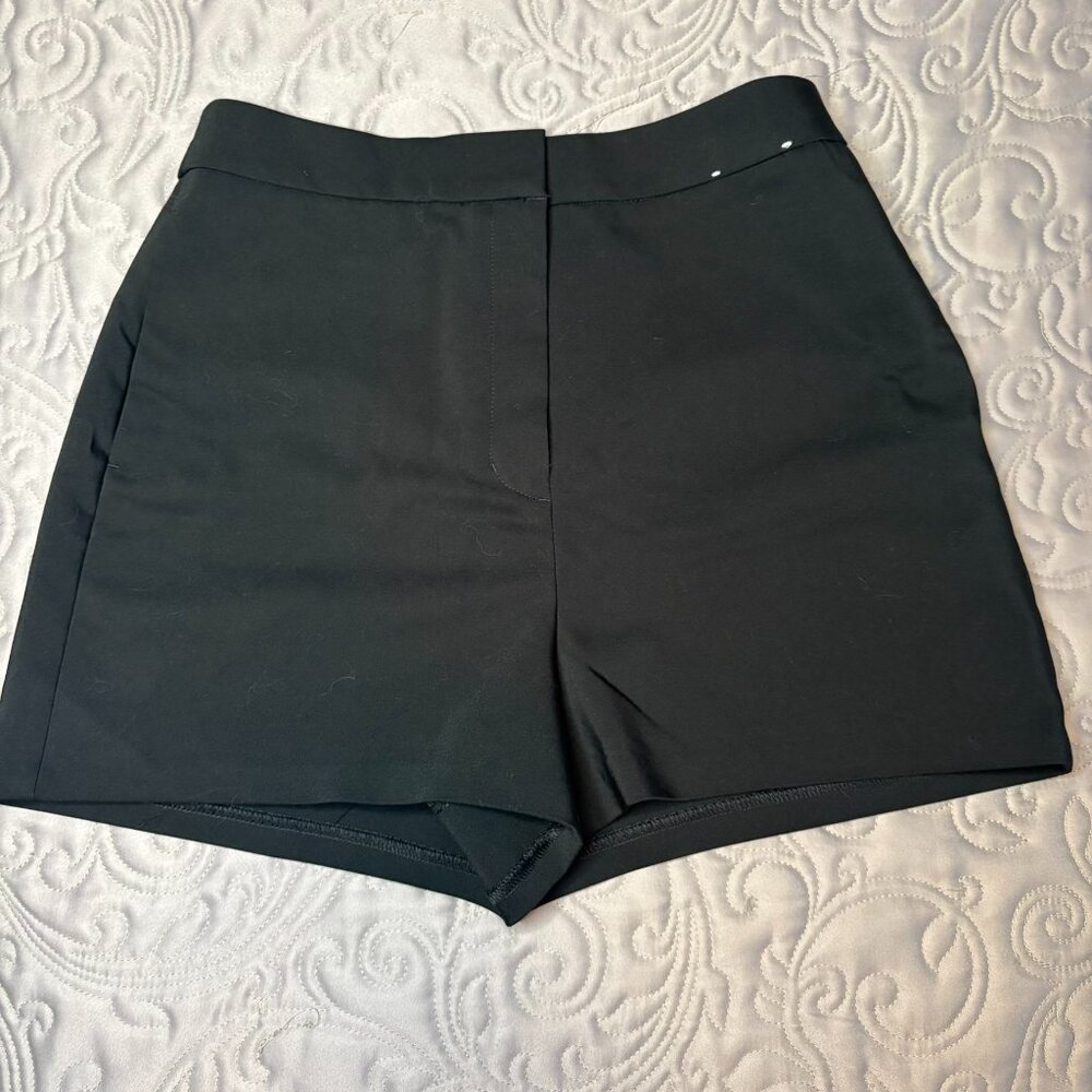 NWOT, Express Shortie Extreme High Rise Black Shorts with Pockets, size 8